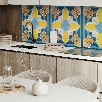 Rectangular decorative wall panel Floral geometry