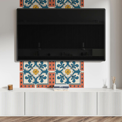 Rectangular decorative wall panel Floral motif in folk style
