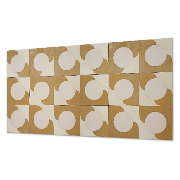 Rectangular bathroom wall panel Pattern of geometric circles and arcs