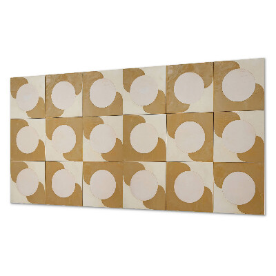 Rectangular bathroom wall panel Pattern of geometric circles and arcs