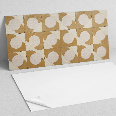 Rectangular bathroom wall panel Pattern of geometric circles and arcs