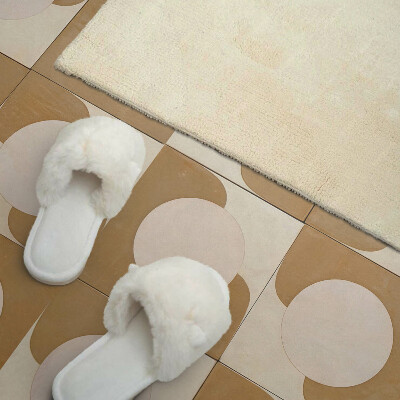 Rectangular bathroom wall panel Pattern of geometric circles and arcs