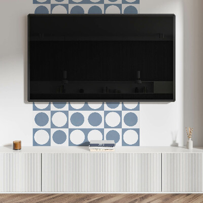 Rectangular wall panel Circular patterns in a mesh composition