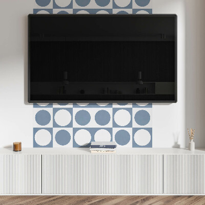 Rectangular wall panel Circular patterns in a mesh composition