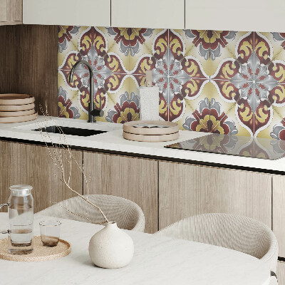 Rectangular decorative wall panel Floral decorative motif