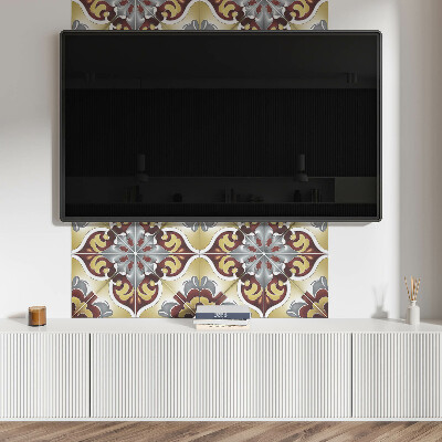 Rectangular decorative wall panel Floral decorative motif