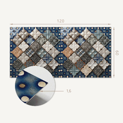 Rectangular decorative wall panel Mosaic tile layout