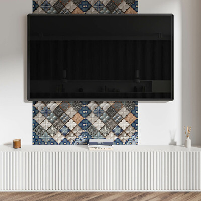 Rectangular decorative wall panel Mosaic tile layout