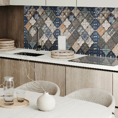 Rectangular decorative wall panel Mosaic tile layout