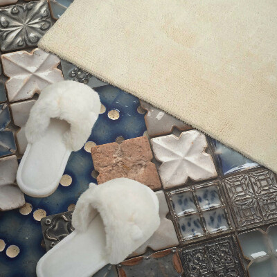 Rectangular decorative wall panel Mosaic tile layout
