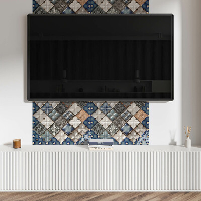 Rectangular decorative wall panel Mosaic tile layout