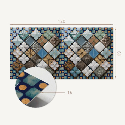 Rectangular wall panel Ceramic tile motifs