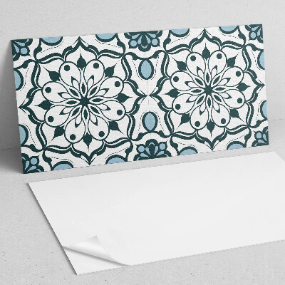 Rectangular wall panel Floral mandala in the colors of nature