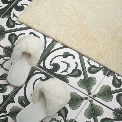 Rectangular bathroom wall panel Plant ornaments in a beautiful combination