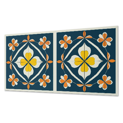Rectangular bathroom wall panel Floral symmetry in a harmonious arrangement