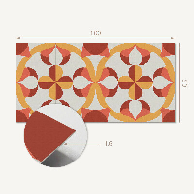 Rectangular wall panel Modern geometric motif