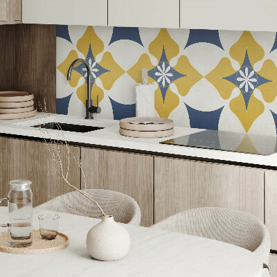 Rectangular wall panel A floral motif with a harmonized form