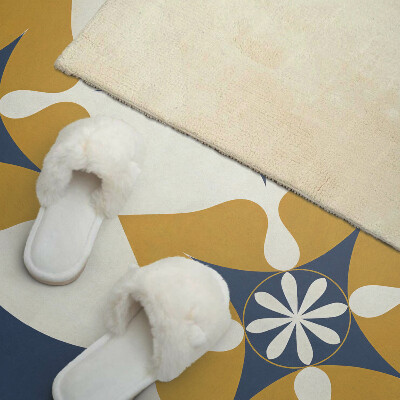 Rectangular wall panel A floral motif with a harmonized form