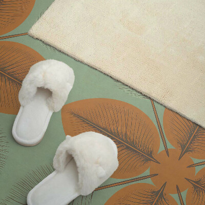 Rectangular wall panel Symmetrical leafy motifs