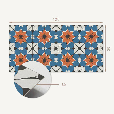 Rectangular decorative wall panel Floral motif