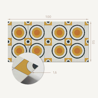Rectangular wall panel The pattern of circles and squares in geometry