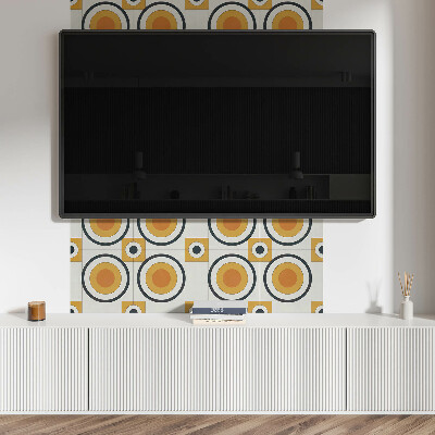 Rectangular wall panel The pattern of circles and squares in geometry