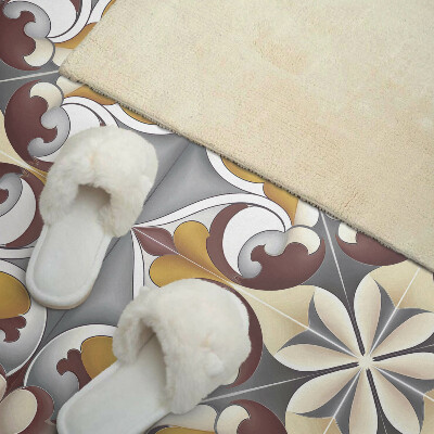Rectangular decorative wall panel Floral mosaic in an artistic style