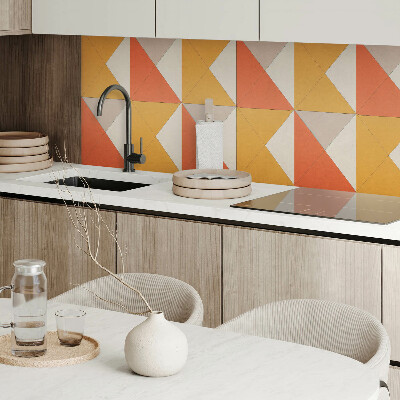 Rectangular bathroom wall panel Triangular patterns in a harmonious arrangement