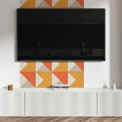 Rectangular bathroom wall panel Triangular patterns in a harmonious arrangement