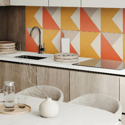 Rectangular bathroom wall panel Triangular patterns in a harmonious arrangement