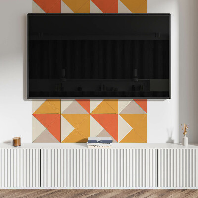 Rectangular bathroom wall panel Triangular patterns in a harmonious arrangement