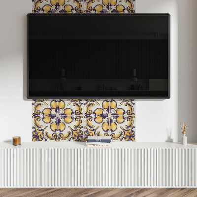 Rectangular bathroom wall panel The floral pattern in all its glory