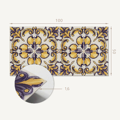Rectangular bathroom wall panel The floral pattern in all its glory