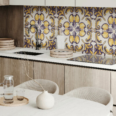Rectangular bathroom wall panel The floral pattern in all its glory