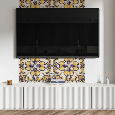 Rectangular bathroom wall panel The floral pattern in all its glory