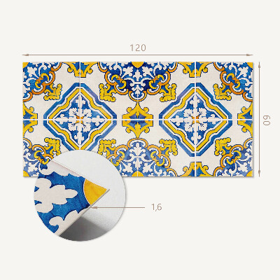 Rectangular decorative wall panel Floral mosaic in an artistic style