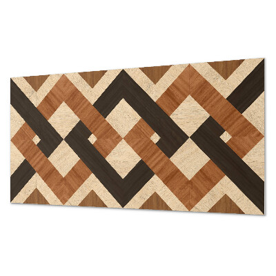 Rectangular wall panel Geometric wooden motif