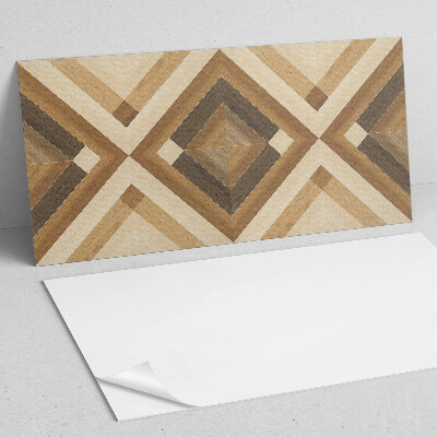 Rectangular wall panel Checkered geometric motif