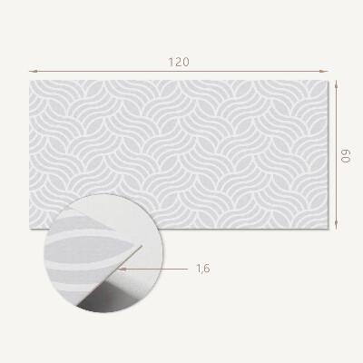 Rectangular wall panel Harmony of waves in a dynamic pattern