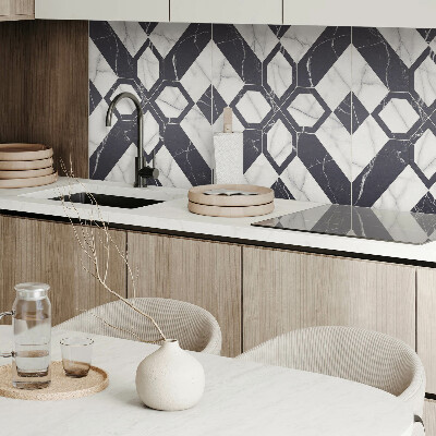 Rectangular wall panel Marble pattern in geometric shapes