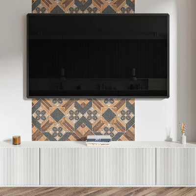 Rectangular wall panel Floral inspirations in a modern style