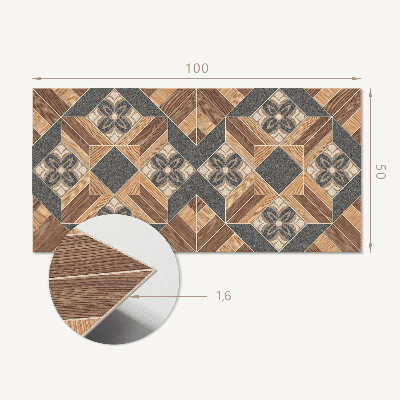 Rectangular wall panel Floral inspirations in a modern style