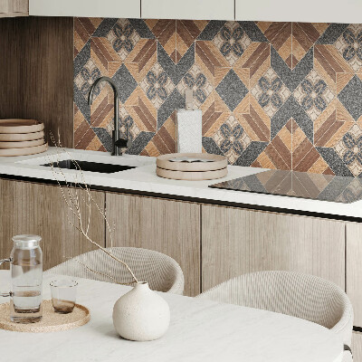 Rectangular wall panel Floral inspirations in a modern style