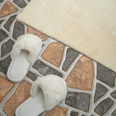 Rectangular decorative wall panel Mosaic of stone shapes