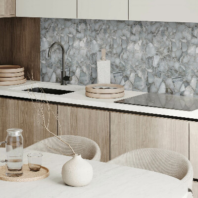 Rectangular bathroom wall panel Stone mosaic with vein patterns