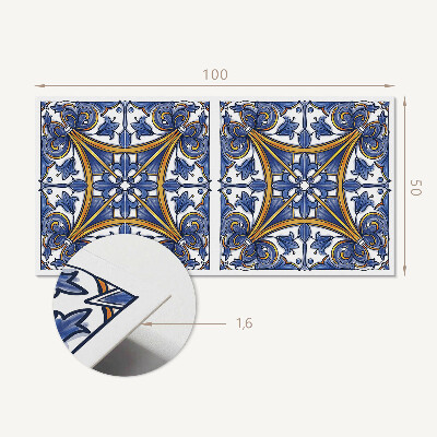 Rectangular wall panel Plant ornaments in a harmonious style