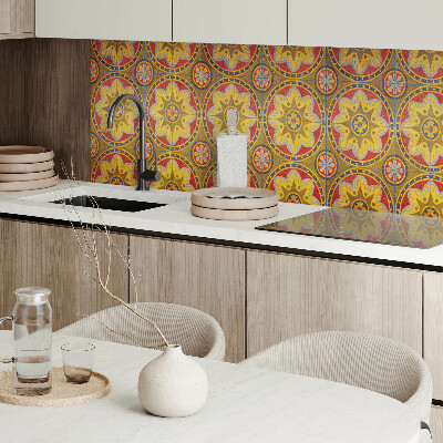 Rectangular bathroom wall panel A floral pattern full of details