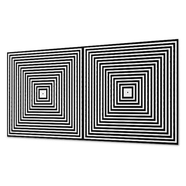Rectangular wall panel A pattern of concentric lines in squares
