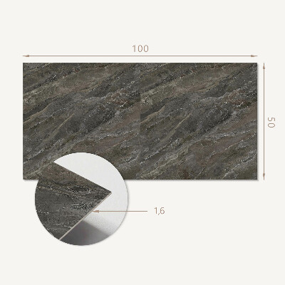 Rectangular bathroom wall panel Stone organic motif