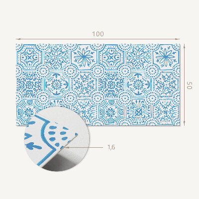 Rectangular wall panel Checkered ceramic patterns